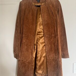 Etcetera Vintage Tan Suede Trench Coat